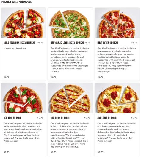 blaze pizza menu